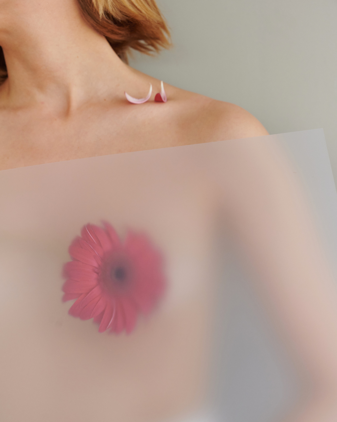 silhouette poitrine femme en fleur 