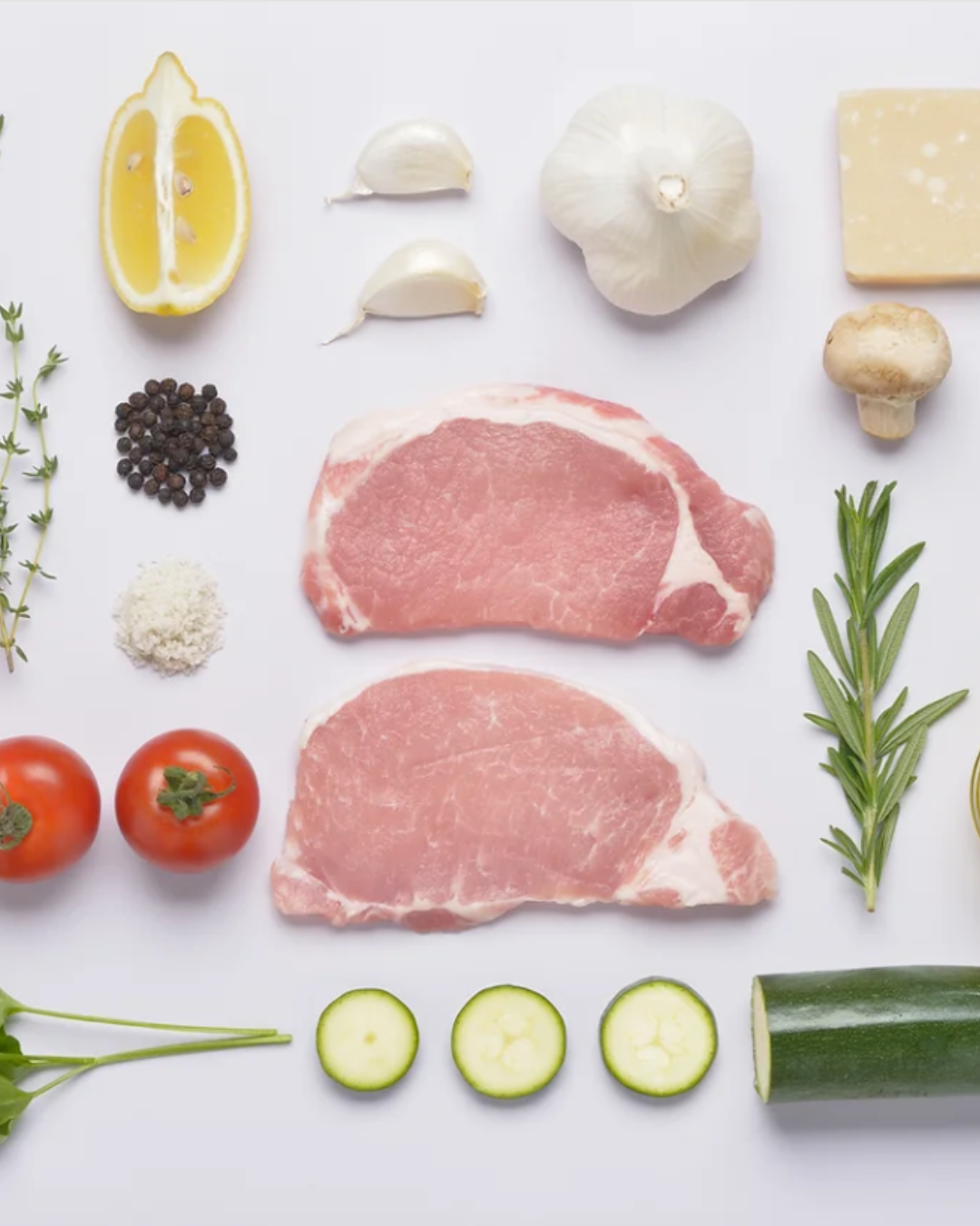 aliments variés disposés à plat pour perte de poids naturelle