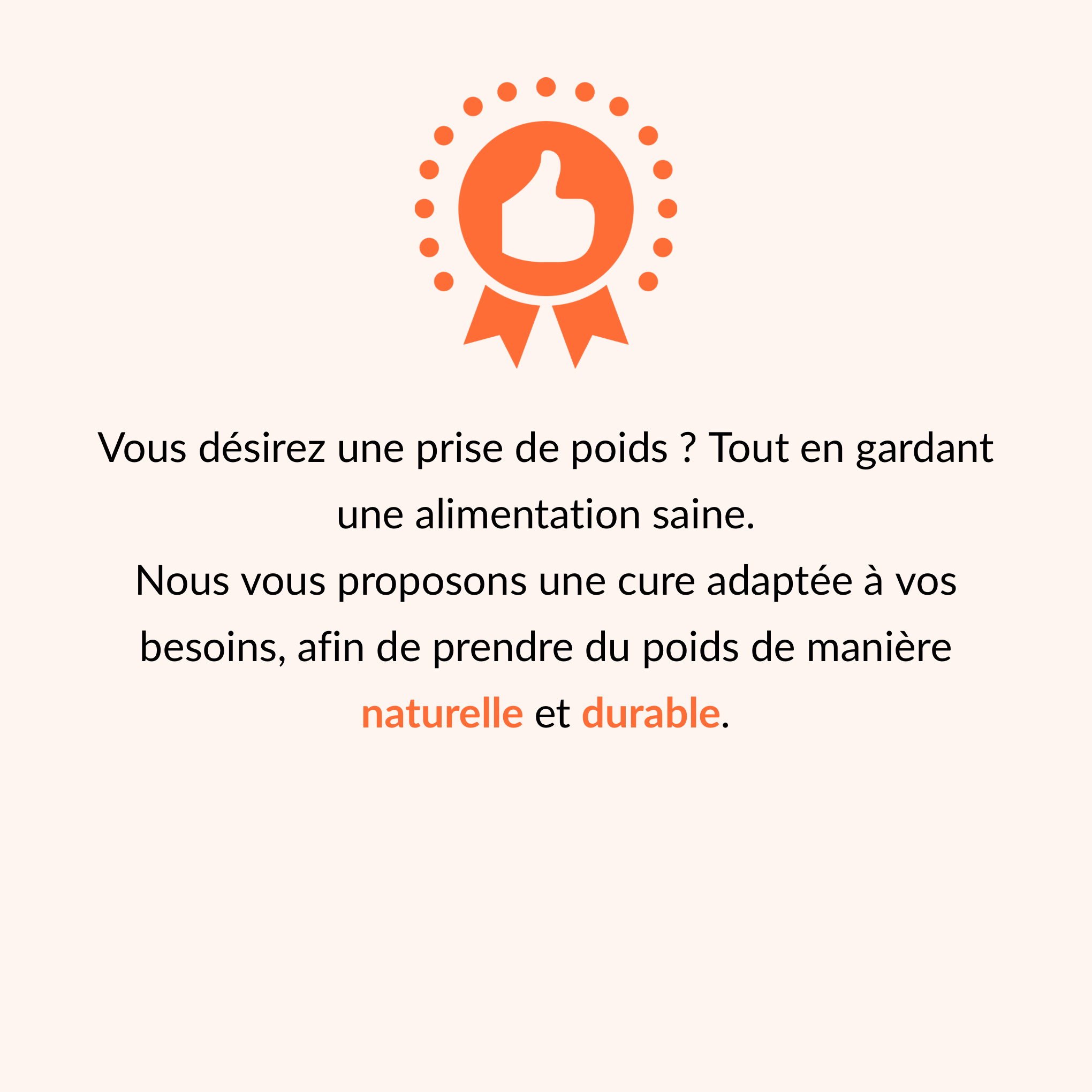 nous vous proposons une cure adaptée à vos besoins
