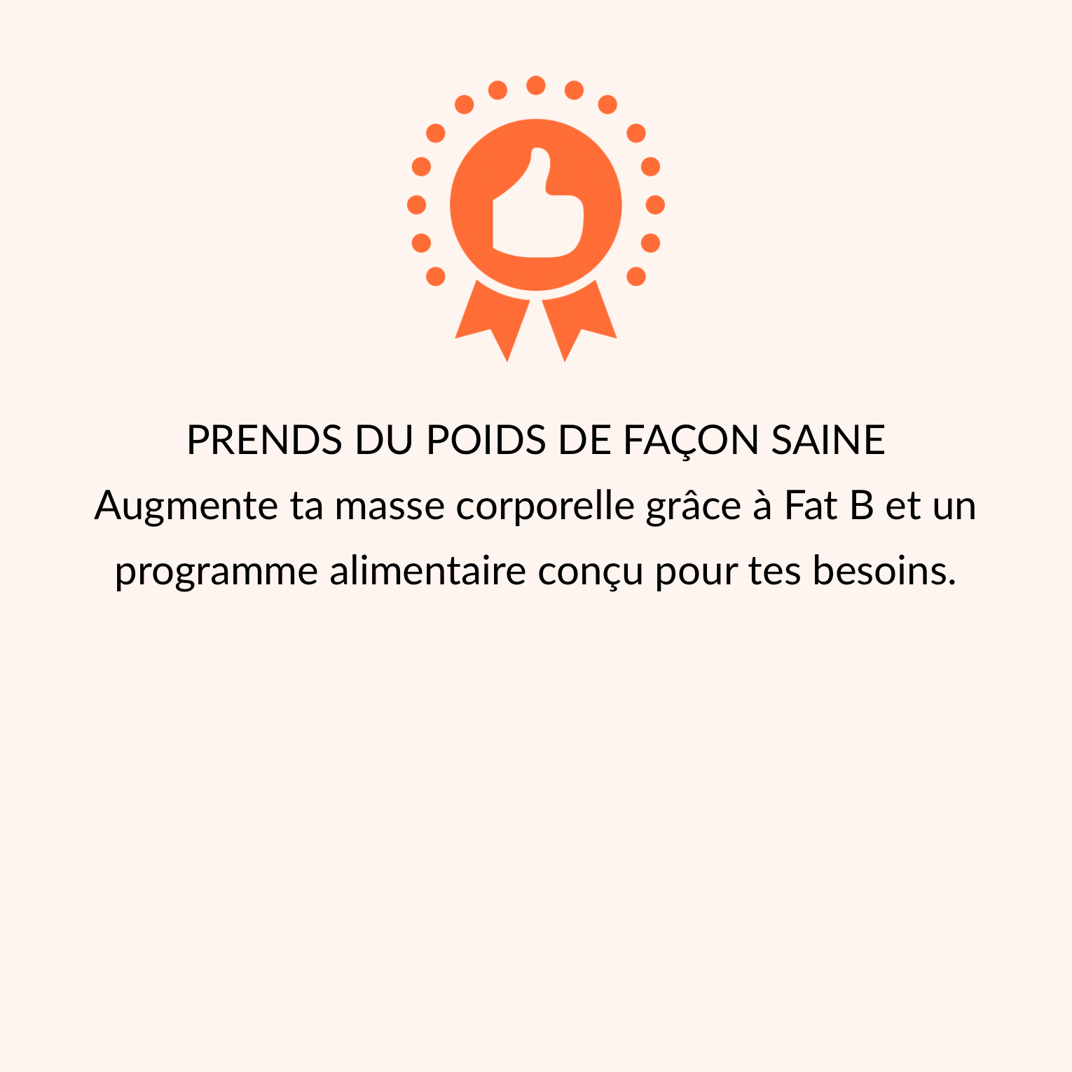 Cure prise de poids