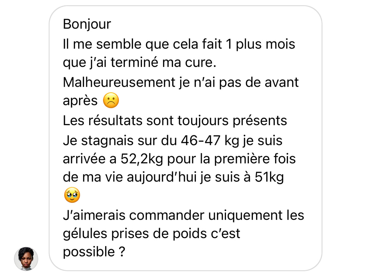 Témoignage cliente Instagram Cure Prise de Forme Abeli